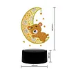 5D DIY Diamond Painting 7 Color Night Light Lamp Home Decoration Ornament Gift Kit(Moon Bear)