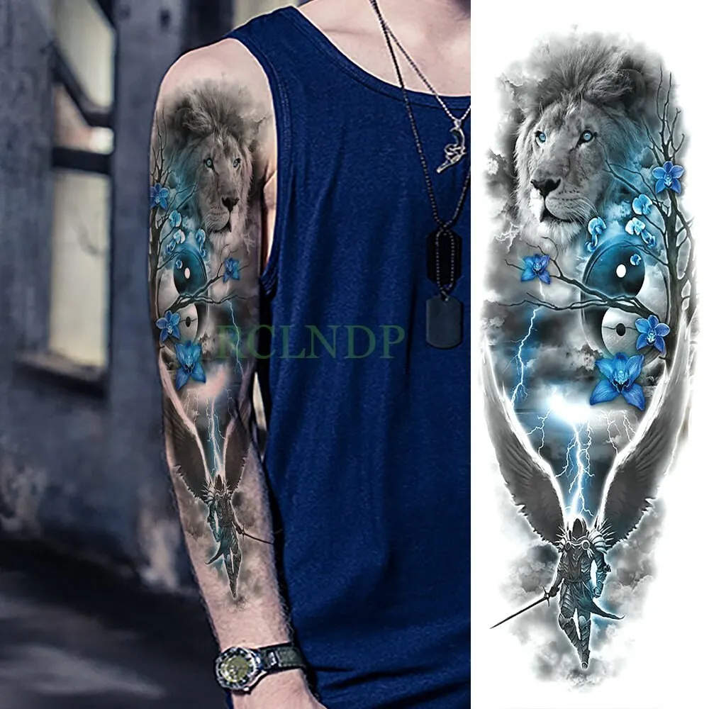 Waterproof Temporary Tattoo Sticker dragon Chinese style full arm fake tatto flash tatoo big size sleeve tato for men women