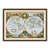 (Big Size)[Brand]World Map - 11CT Stamped Cross Stitch - 90*66cm - Still Life