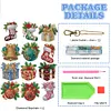 (US Local)12pcs Christmas Gifts Diamond Painting Keychains Kit DIY Diamond Art Charms
