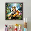 Tiger - 11CT Stamped Cross Stitch - 40*40cm - Animal