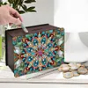 Mandala Butterfly Diamond Painting Money Saving Box Wooden Coin Bank Desktop Diamond Art Kits