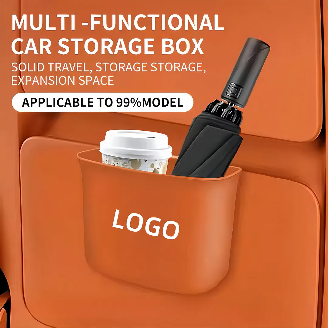Multifunctional hanging storage box in car