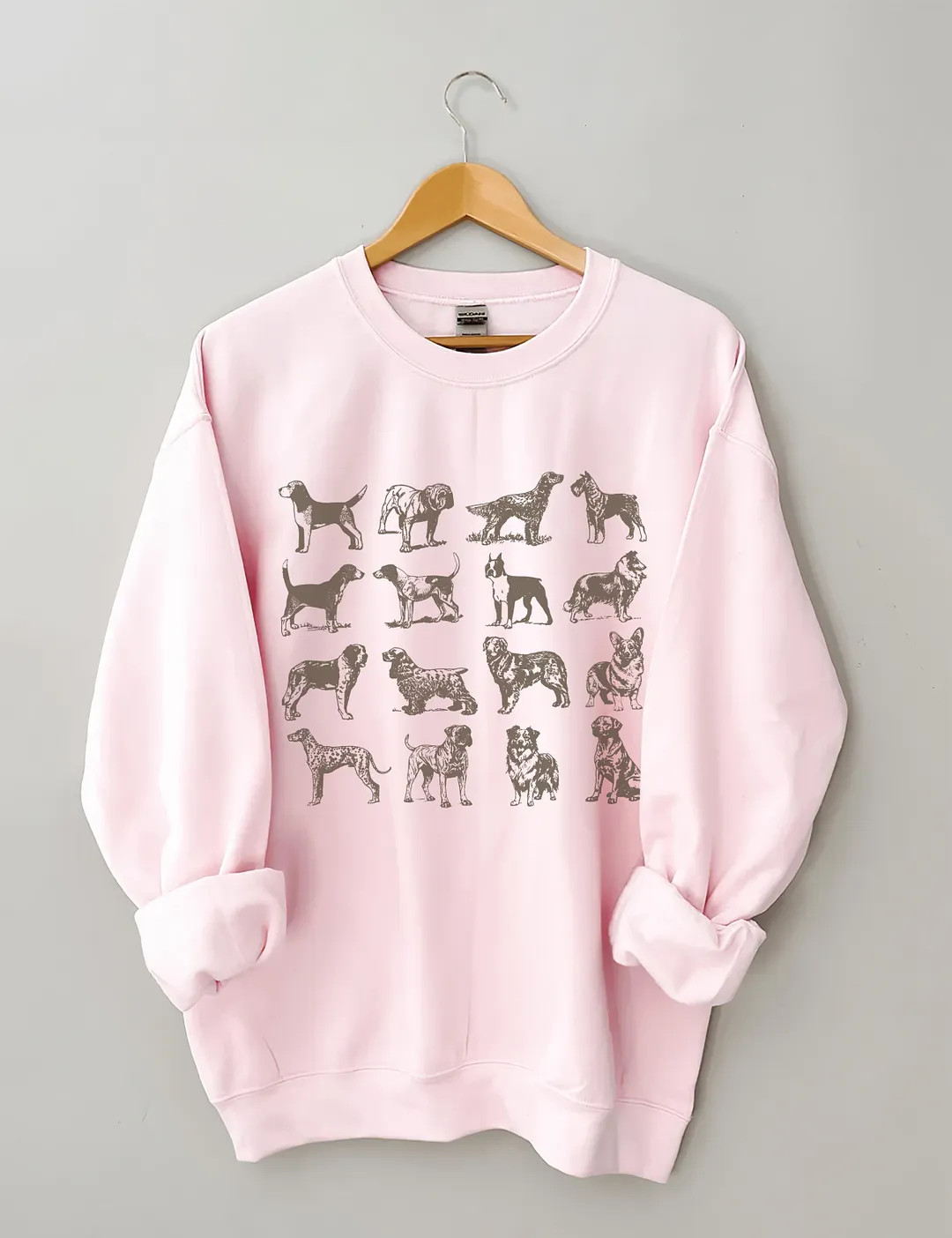 Dog Breeds Graphic Sweatshirt