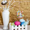 (US Local)PET Double Sided Special Shaped Easter Alphabet DIY Diamond Painting Keychain