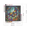 Diamond Painting-DIY Full Round Drill Stained Glass Butterfly