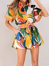 Hawaii scenery Summer Two-pieces Set