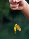 5Pcs Metal Spinner Spoon Fishing Lure with Treble Hooks Rotating Sequins Bait