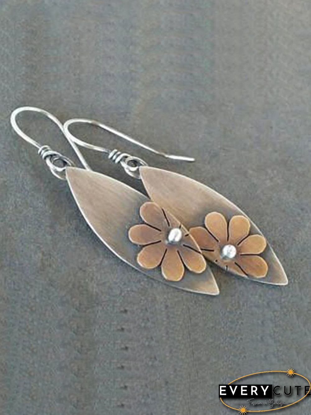 Vintage Flower Alloy Earrings