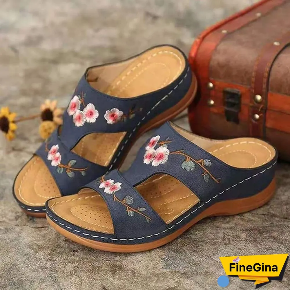 Summer Heighten Slippers Thick-Soled Non-Slip Pu Slippers Women's Outdoor Casual Slippers