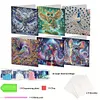 (US Local)6pcs Diamond Painting Greeting Cards DIY Diamond Art Cards Arts Crafts (Animal)
