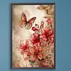 Retro Butterfly Hibiscus-Paint by Numbers Acrylic Painting 40*60CM(Poster style）