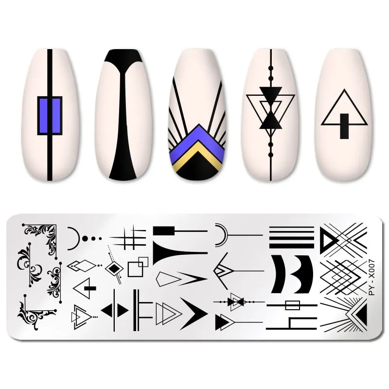 PICT YOU Nail Stamping Plates Flower Plant Pattern Nail Art Plate Stencil Stainless Steel Line Pictures Theme Image Plates Mold-Nail Inspo