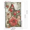 Butterfly Peony-Full Round Diamond Painting 40*60CM(Poster Style)