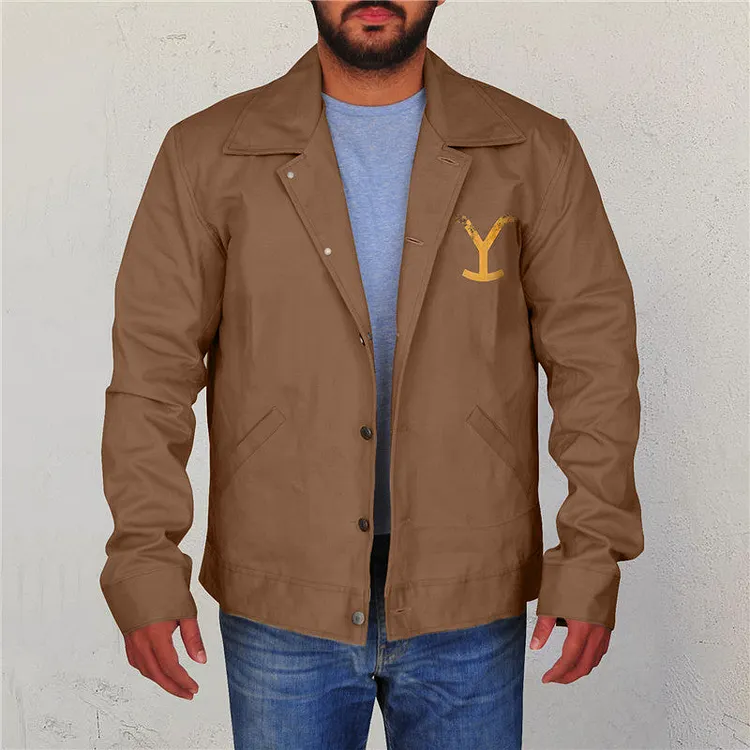 John Dutton Jacket Loose Retro Jacket Casual Jacket Men's Huangshi Printed Jacket