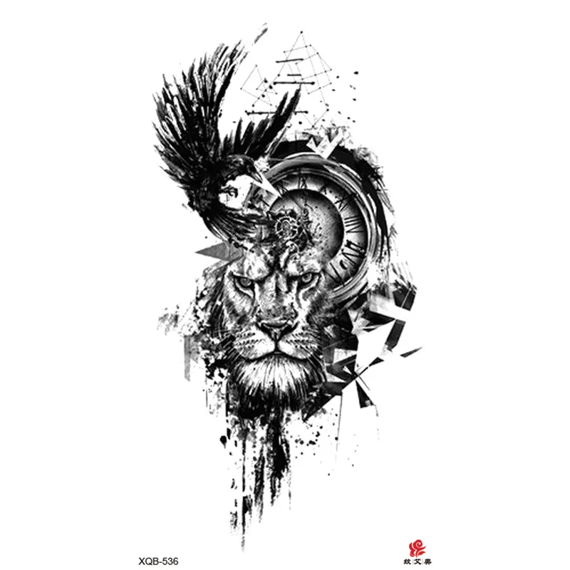 Sdrawing Full Arm Waterproof Tattoo Sticker Totem Animal Skeleton Small Arm Tattoo Sticker