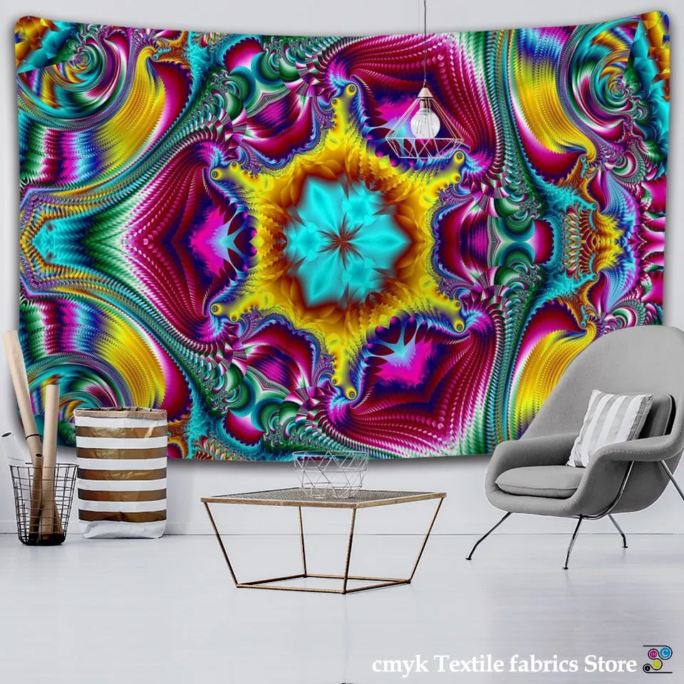 alien witchcraft Tapestry Hippie Carpet Room Trippy Tapestry Wall Hanging Witchcraft tapiz Dropship hippie deco wall hanging