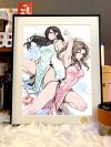Cheongsam Version Tifa Lockhart & Aerith Gainsborough Decorative Painting - (FF7) Final Fantasy VII - Xingkong Studio