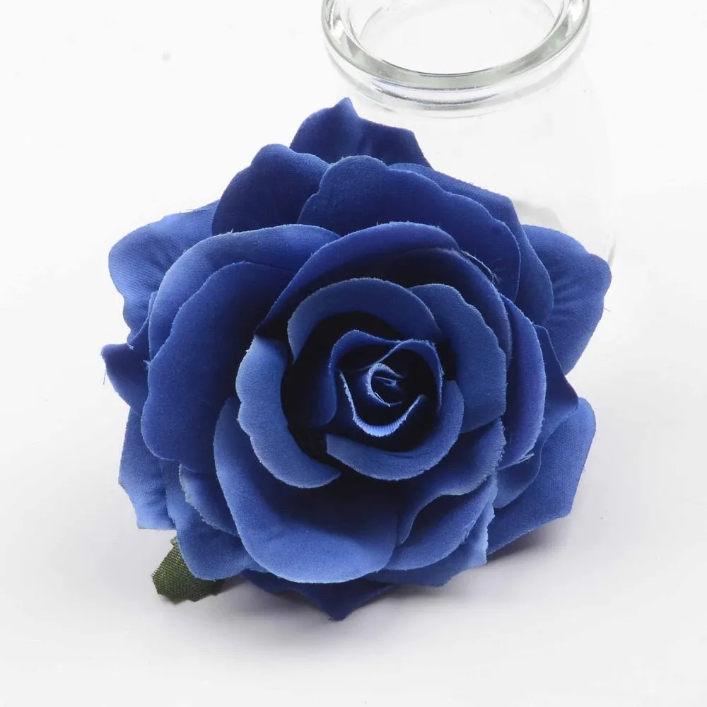 30pcs 10cm Large Silk Rose Artificial Flower Heads For Home Wedding Party Decoration DIY Garland Fake Flower Wall Accessories