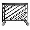 [US Local Warehouse] Ball Cart with Wheels Rolling Basketball Rack with Lockable Lid Balls Storage Locker for Volleyball Gym Recess Soccer Playground