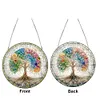 (Upgrade Size)DIY Diamond Painting Art  Double Sided Effect Pendant Colorful Stained Glass Hanging Ornament Kit(Tree)