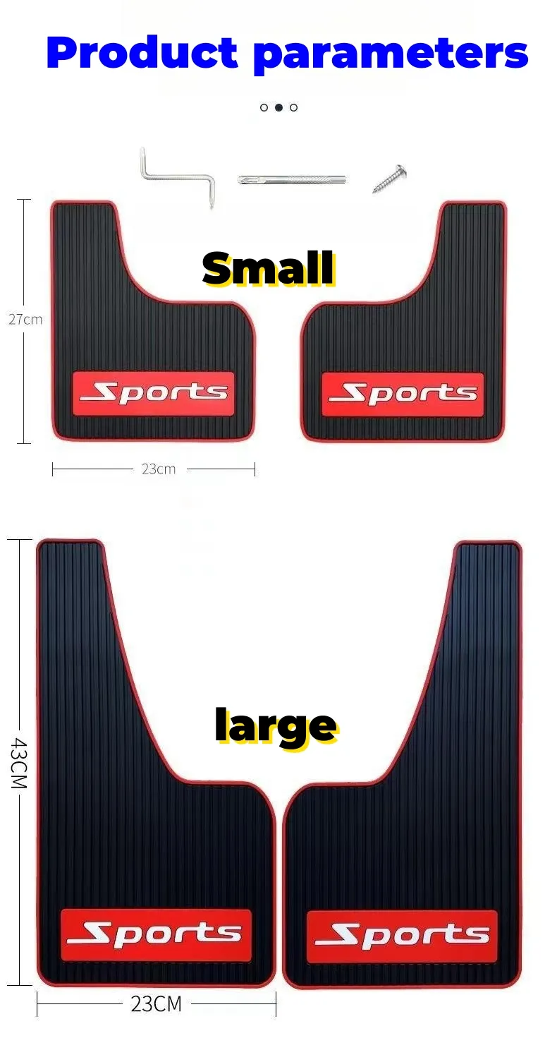 Car fender modified plastic splash-proof fender（2PCS）