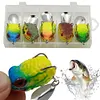 5pcs Artificial Lifelike Thunder Frog Lure 25mm 3g Silicone Baits for Bass (B)