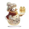 5D DIY Special Shape Diamond Painting Desk Ornament Snowman Decor Kit