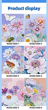 (40x50cm)Gold Foil Canvas Hot-stamped Floral Designs 5D DIY Diamond Painting Kit with Inner Frame