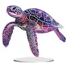 (US Local)5D DIY Special Shape Diamond Painting Desk Ornament Purple Animals Decor Kit