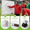 [US Local Warehouse] Mobile Double-Sided Soccer Coaching Board Height Adjustable Whiteboard with Wheels Dry Erase Board with Magnets Pen & Eraser for Coaches (Football)