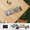 2pcs DIY Diamond Art Diamond Dot Card Pack Diamond Painting Coin Pouch (White Cat)