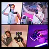 RB-V12 360&deg; Full Color RGB Magnetic LED Fill Light with App Control, 26 Lighting Scenes, USB Type-C PD/QC Fast Charging Port, Cyberpunk Mini Portrait Handheld Selfie Video Creative Lighting
