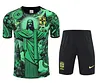 2025 Brazil Pre-Match Training Green Shirt+Shorts 1:1 Thai Quality