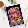 (US Local)50-Page A5 Flower Diamond Painting Notebook for Adult Holiday Birthday Gift