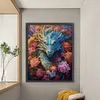 >SALE<Full Embroidery Eco-cotton Thread 11CT Print Flower Dragon Cross Stitch 50x60cm