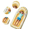 Inflatable Pool Float with Clear Window Summer Swimming Equipment (Yellow)