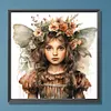 【Limited Stock Sale】Flowers Butterfly Girl-Paint by Numbers Acrylic Paintingg 40*40CM(Watercolor)