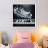 Piano Girl-11CT Stamped Cross Stitch 50*50cm/19.69*19.69in
