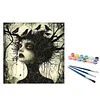 (US Local)Paint By Numbers Kit On Canvas DIY Oil Art Girl Picture Home Wall Decor40x40cm
