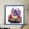 Dragons And Books - 14CT Stamped Cross Stitch - 50*50cm