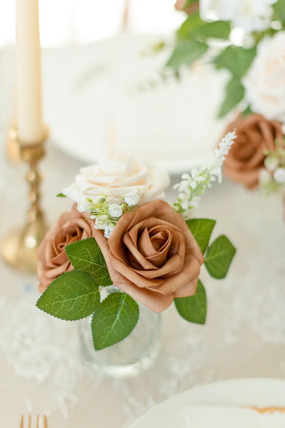 3" Foam Rose with Stem - 56 Colors