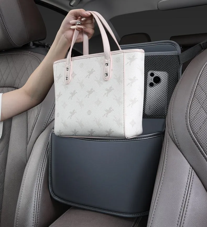 Car multifunctional armrest box leather storage bag