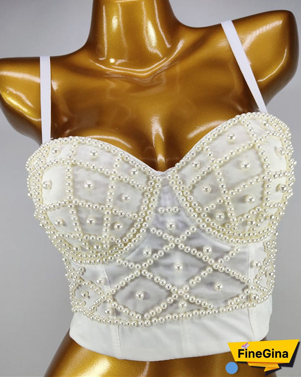 Sexy Solid Pearl Outer Corset
