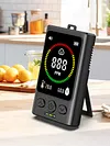 3-in-1 Carbon Monoxide Detector Rechargeable CO Detector Temp Humidity Monitor