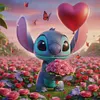 Stitch Holding A Rose-11CT Stamped Cross Stitch 40*40cm/15.75*15.75in