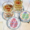 [Upgrade]6pcs/set DIY Diamond Painting Waterproof Case Classic Easter Egg Coaster Gift Decor Set