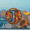 >SALE<Double Sided Letter J  Diamond Drawing Hanging Ornament for Home Decor