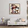 Coffee Gnome-11CT Stamped Cross Stitch 40*40cm/15.75*15.75in