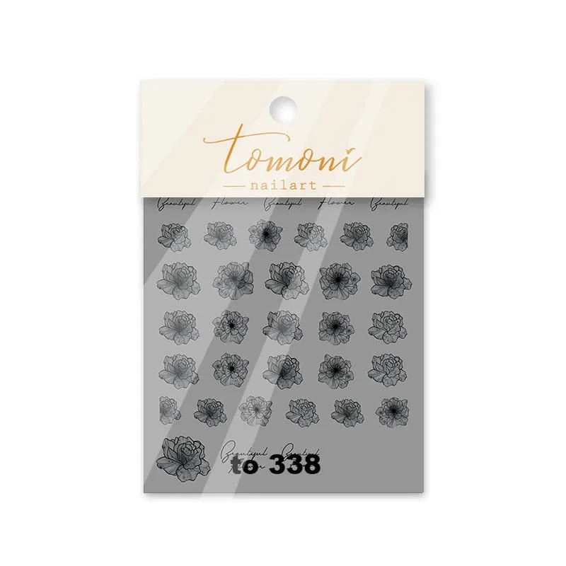 5d Nail Sticker Rainbow Flower DIY Cute White Flower Nail Decals Manicures For Design Sticker Self Adhesive Transfer Foil Decor